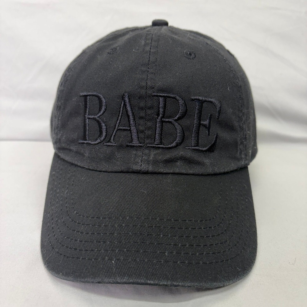 Unbranded Babe Embroidered Dad Hat Women OS Black Baseball Cap Adjustable